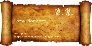 Móra Norbert névjegykártya